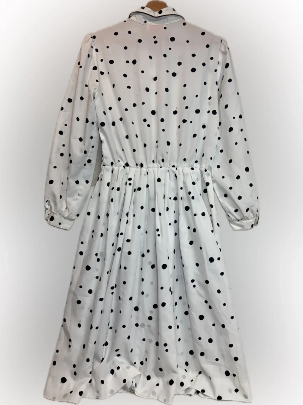VTG Henry Lee Petites Polka Dot Midi Dress Small 80s‎ Mod Office Siren Preppy